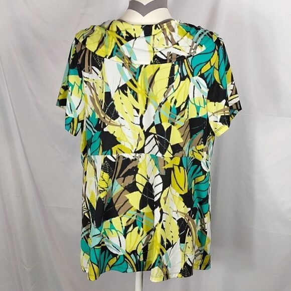 NWT Alfani Silo Palm Blouse - Picture 4 of 8